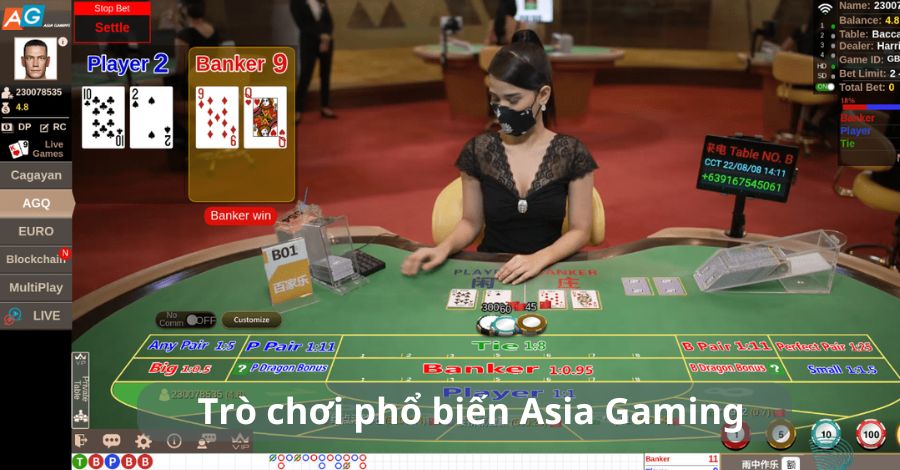 Các trò chơi phổ biến nhất tại sảnh Asia Gaming